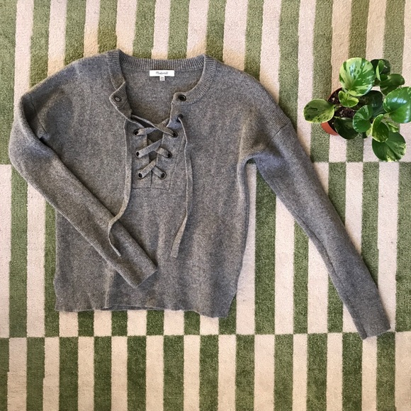 Madewell Sweaters - Madewell Lace Up Sweater